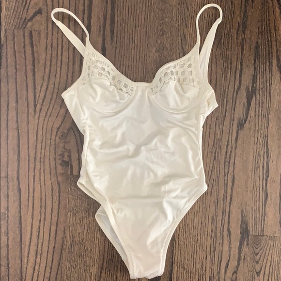 La Perla Other - VINTAGE La Perla Aquasuit Creme Bathing Suit